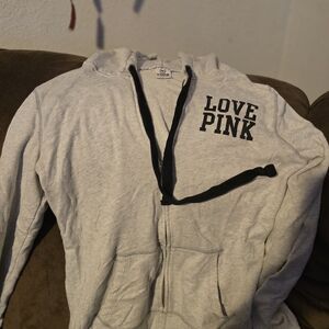 PINK Victoria's Secret Light Gray Hoodie
